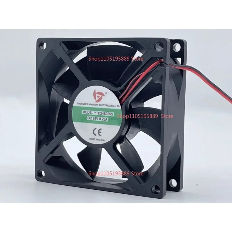 New Cooling Fan for YTD248025S 24V 0.23A 8cm Welding Machine Fan 2-Wire 80x80x25mm