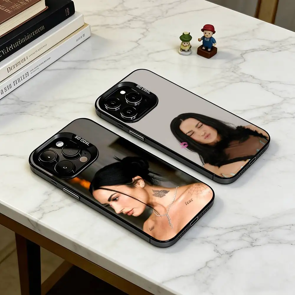 

D-Demi Lovato Phone Case For iPhone 17,16,15,14,13,12,11 Plus,Pro Max,XS,Colorful Silver Black Cover