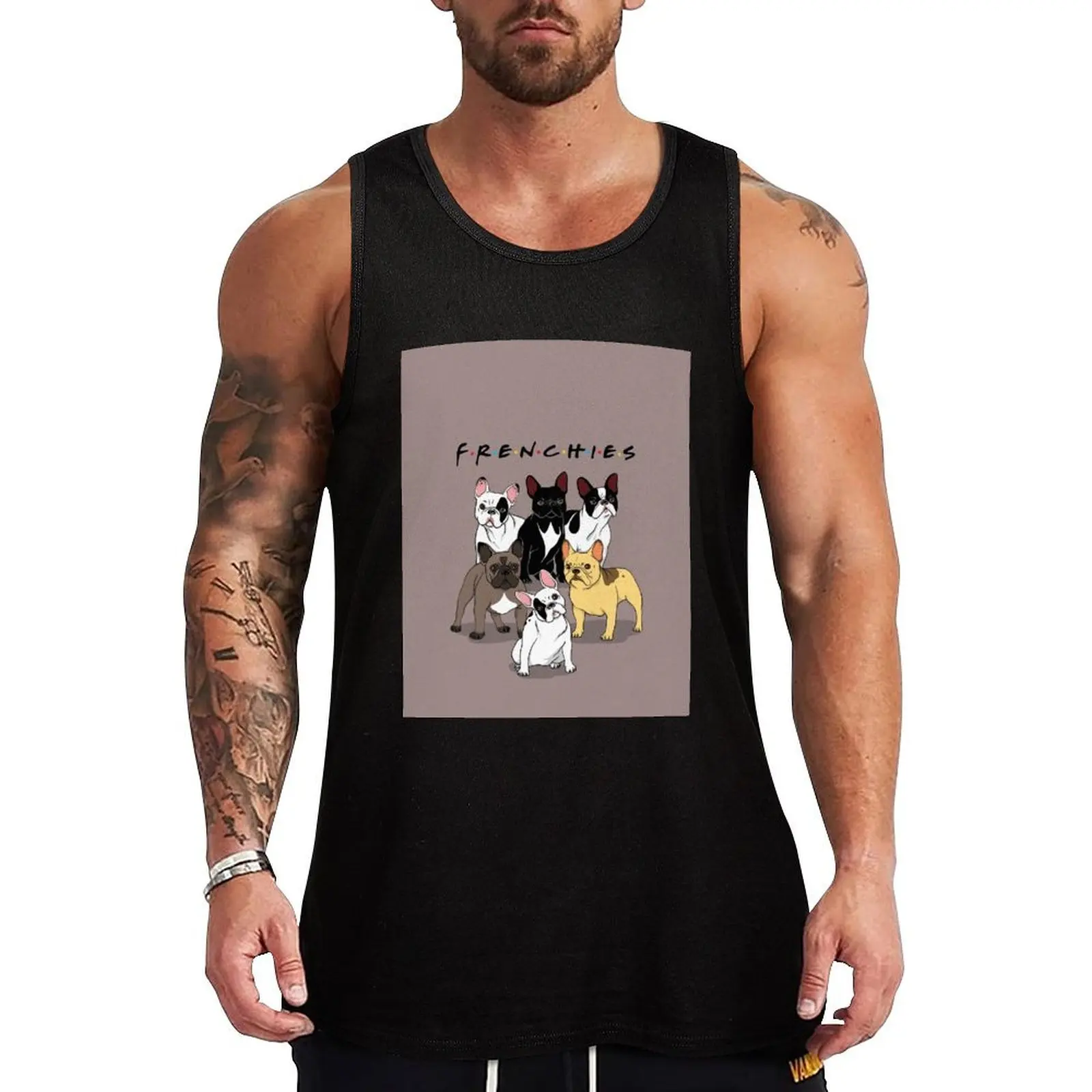 

FRENCHIES Tank Top Japanese t-shirt gym Men's t-shirts vests for men training weight vest
