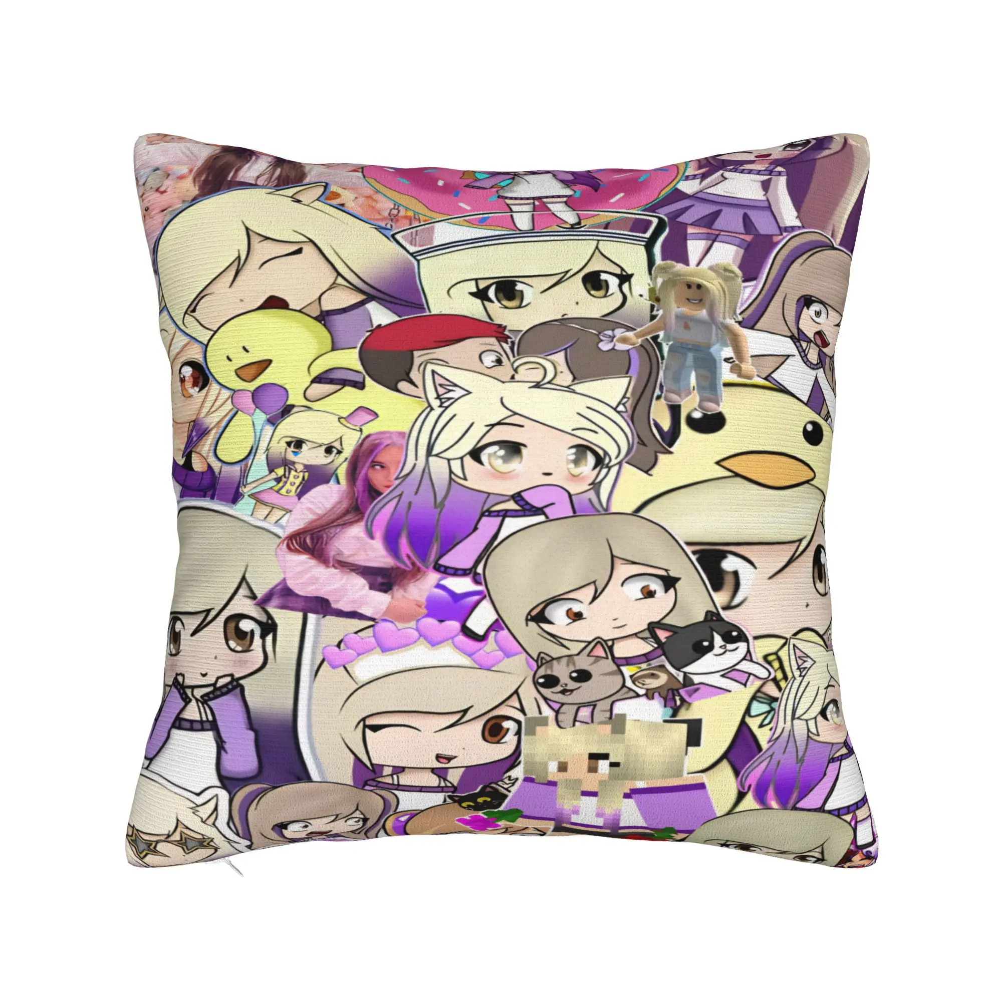 Home Decorations Dense Real Mix Collage Lyna Vallejos  Pillowcases Stuff  Pillow Covers Zipper Multi-Size