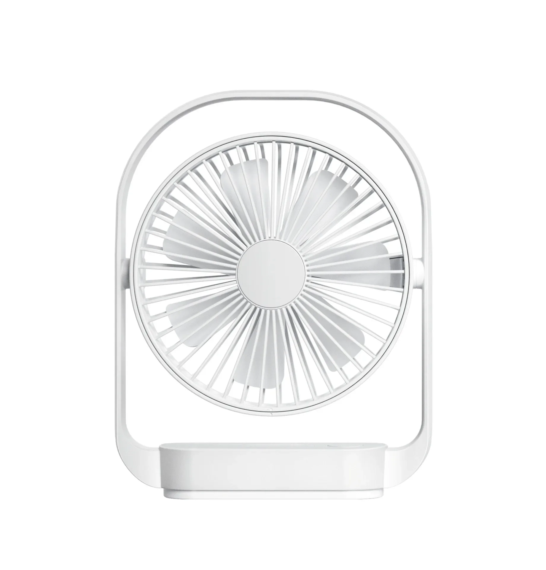 Portable Desktop Fan 4000mAh Battery Powerful Airflow Quiet Operation LED Night Light Easy to Clean Four-Speed Settings