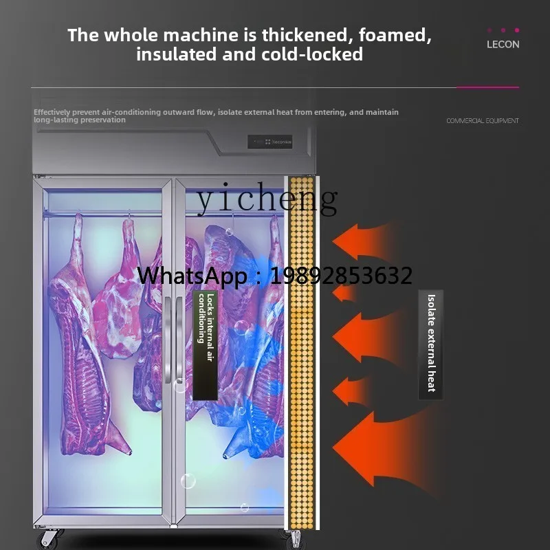 B1  hanging meat cabinet commercial refrigerated fresh meat cabinet frozen pork beef and sheep fresh-keeping display cabinet