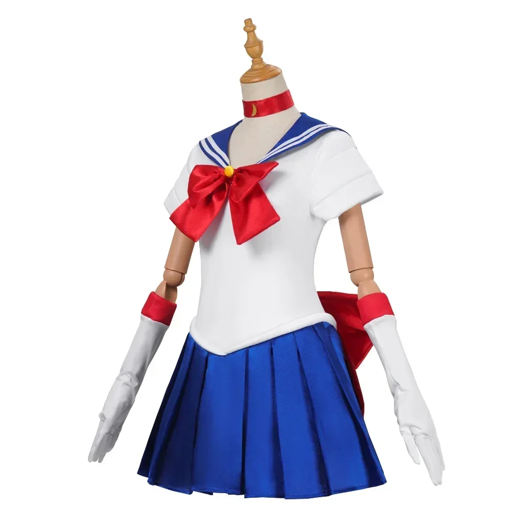 Anime Sailor Moon Cosplay Costume Tsukino Usagi Uniform Dress Outfits Cosplay Yellow Wig Halloween Carnivl Party Women - view 3