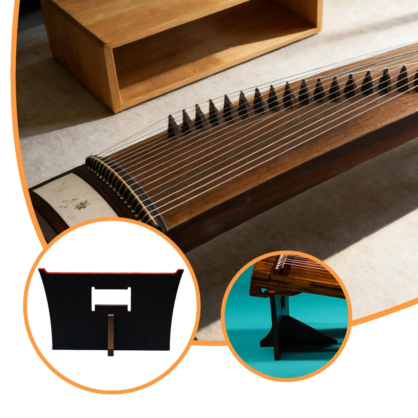 

Guzheng Stand Practical Stable Study Convenient Guzheng Holder Rack Display Stand for Show Concert Practice Beginner Performance