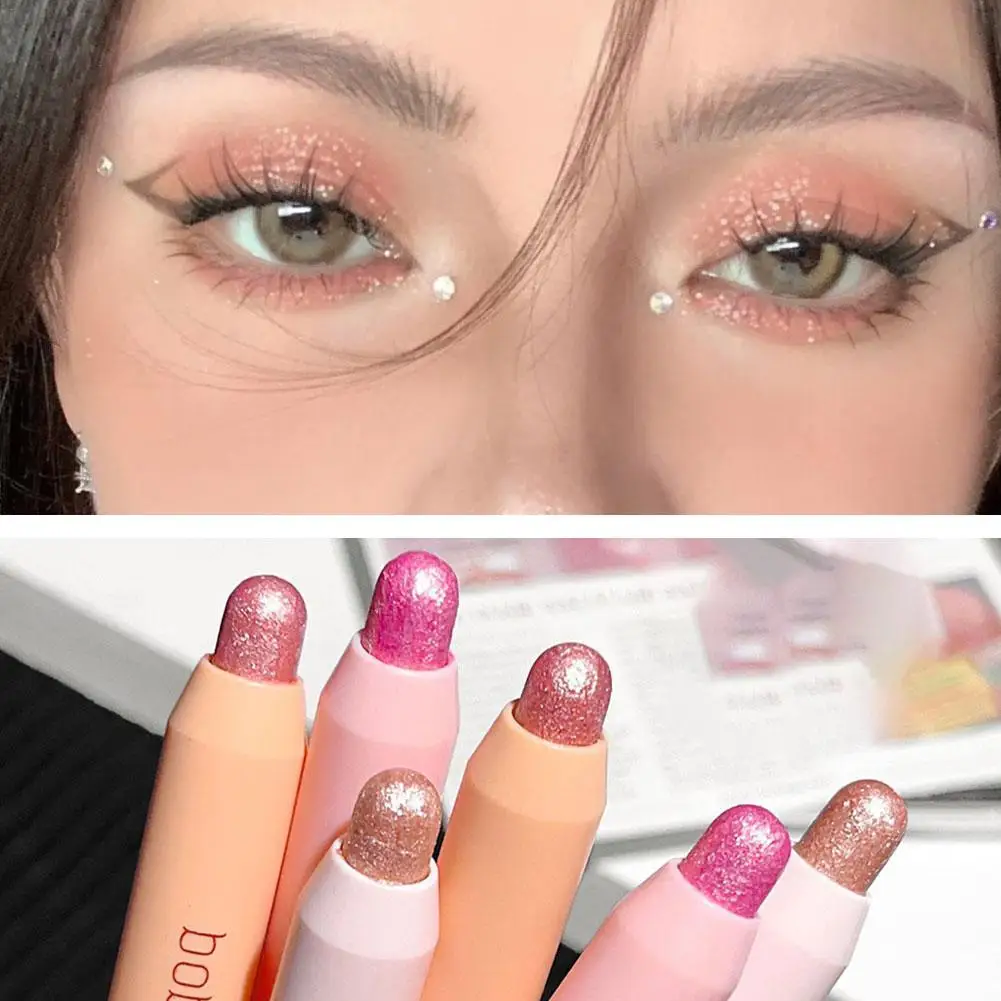 Shimmer Eyeshadow Stick Pencil Glitter Pearlescent Eyeshadow Waterproof Silkworm Liner Pen High-gloss Cosmetics Beauty Makeup