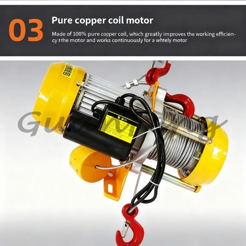 Portable Small Construction Cranes, 220V Electric Winch Cranes, Hoisting Work, Wire Rope Cranes