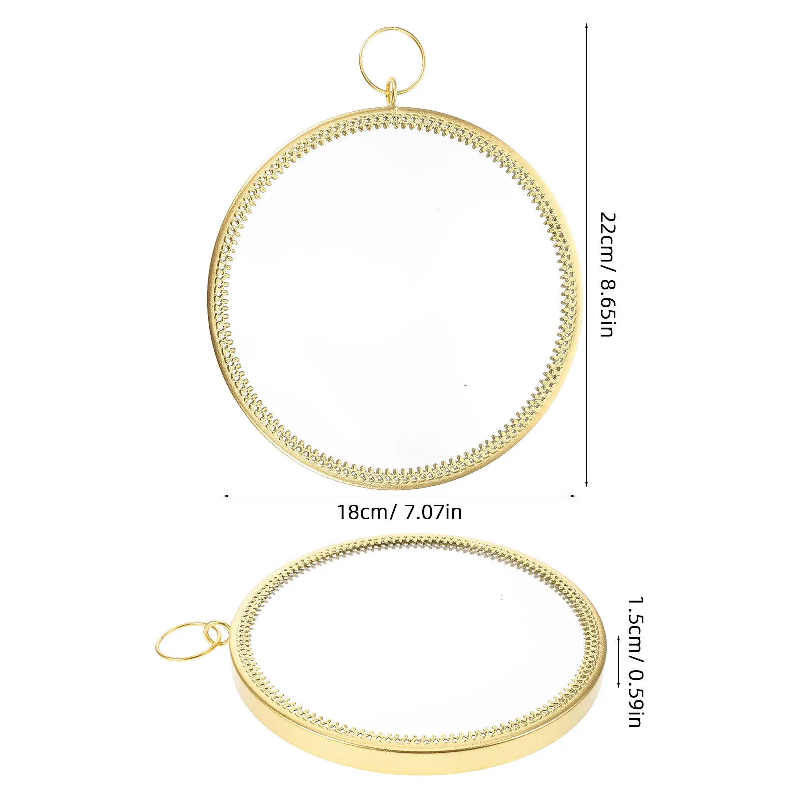 Simple Round Hanging Wall Mirror High-Definition Vanity Mirror for Bedroom Bathroom Decor Small Mirrors for Wall