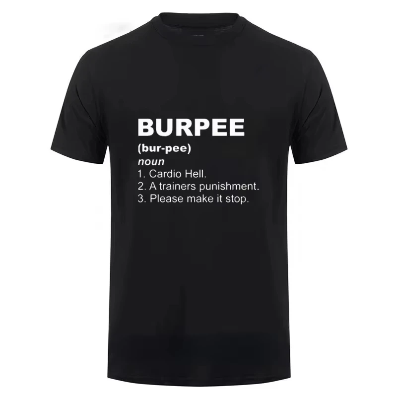 Camiseta con estampado de algodón para hombre y mujer, camiseta con estampado de Crossfit, entrenamiento de intervalos de alta intensidad, Burpee King, ropa de calle de verano
