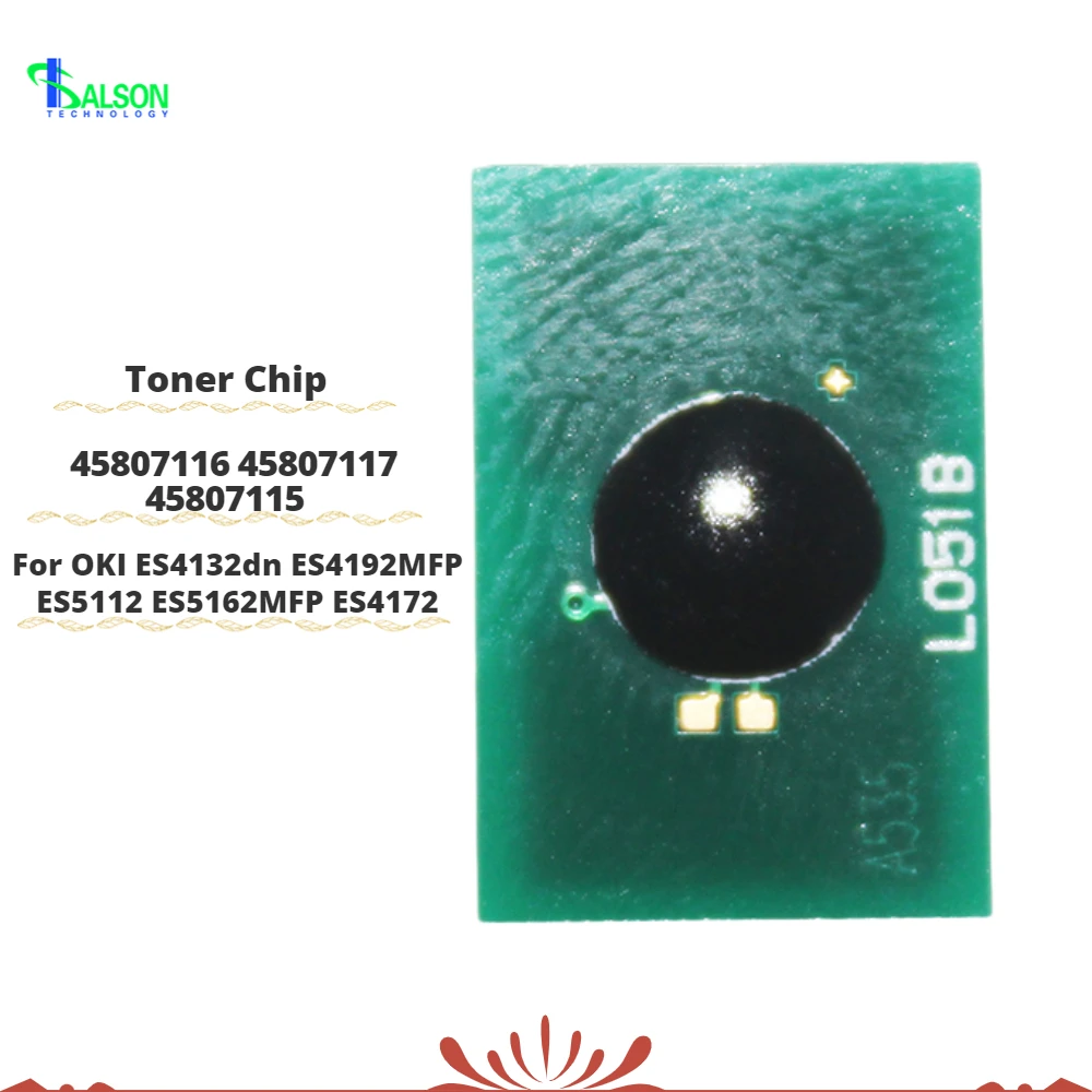 807116 45807117 45807115 Compatible Toner cartridge Chip Apply to OKI ES4132dn ES4192MFP ES5112 ES5162MFP ES4172 laser printer