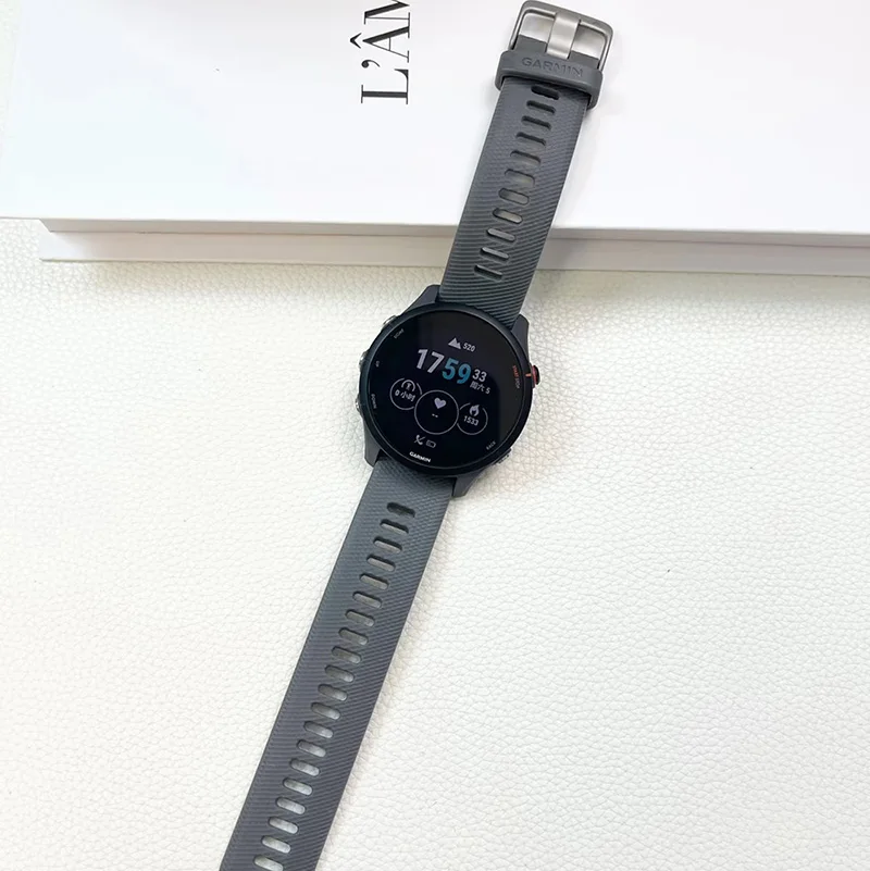 Garmin Forerunner 255 Garmin-Uhr Sport-Smartwatch 46 mm 1,3'' Farbdisplay 14 Tage Akkulaufzeit 4 GB RAM NFC Bluetooth WLAN 5ATM wasserdicht – Detail 6