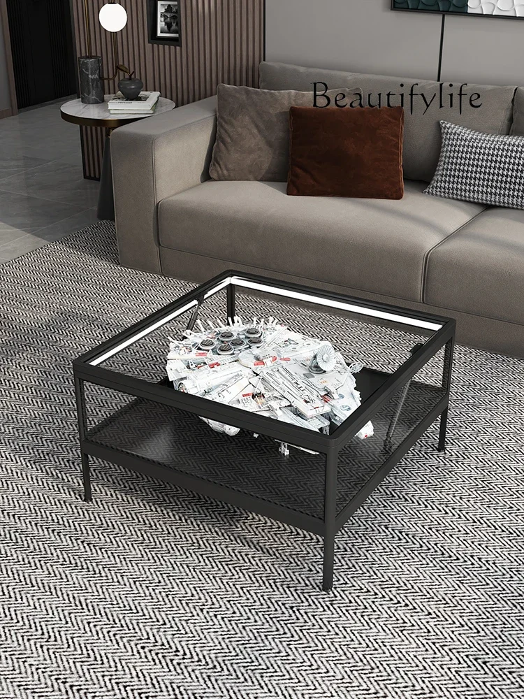 Square Rounded Coffee Table Pet Cabinet Glass Millennium Falcon Lego Hand-Made Storage Display Cabinet