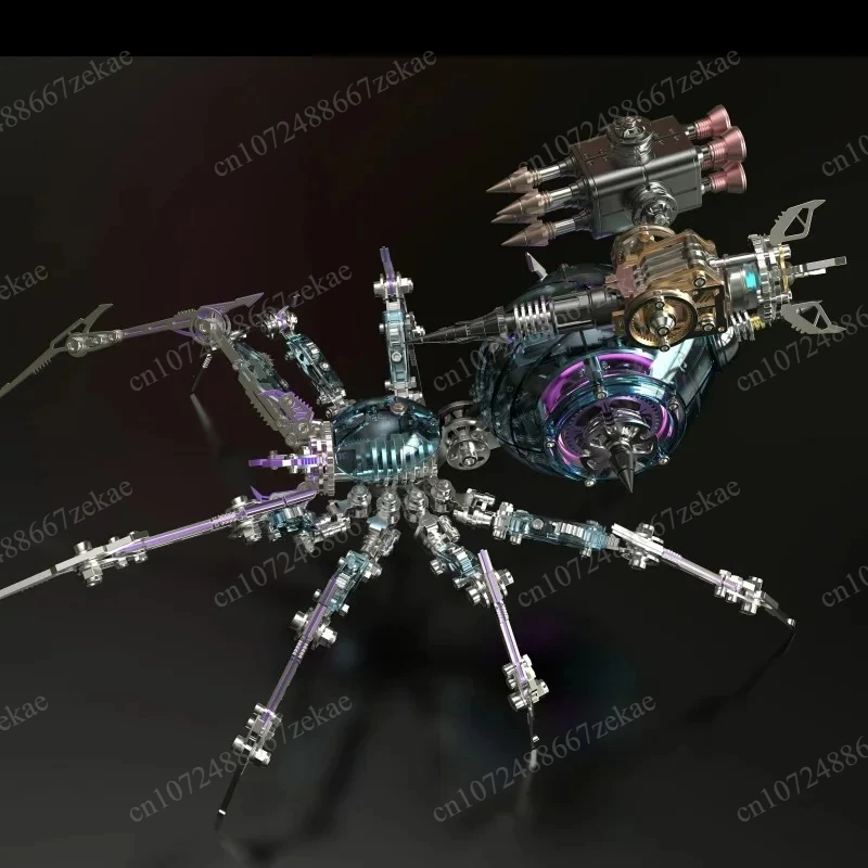 Retro Mechanical Spider 3D Metal Puzzle High Challenge Assembly Decor Model