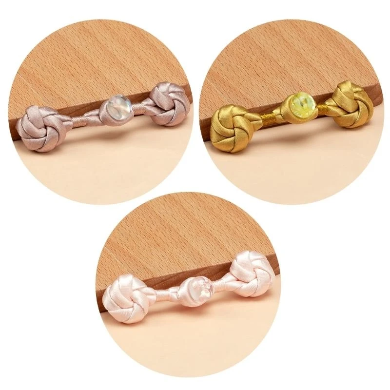 

R1WE Elegant Chinese Styles Frogs Buttons Handmade Garment Buttons Coat Buttons for Stylish Styles Clothing
