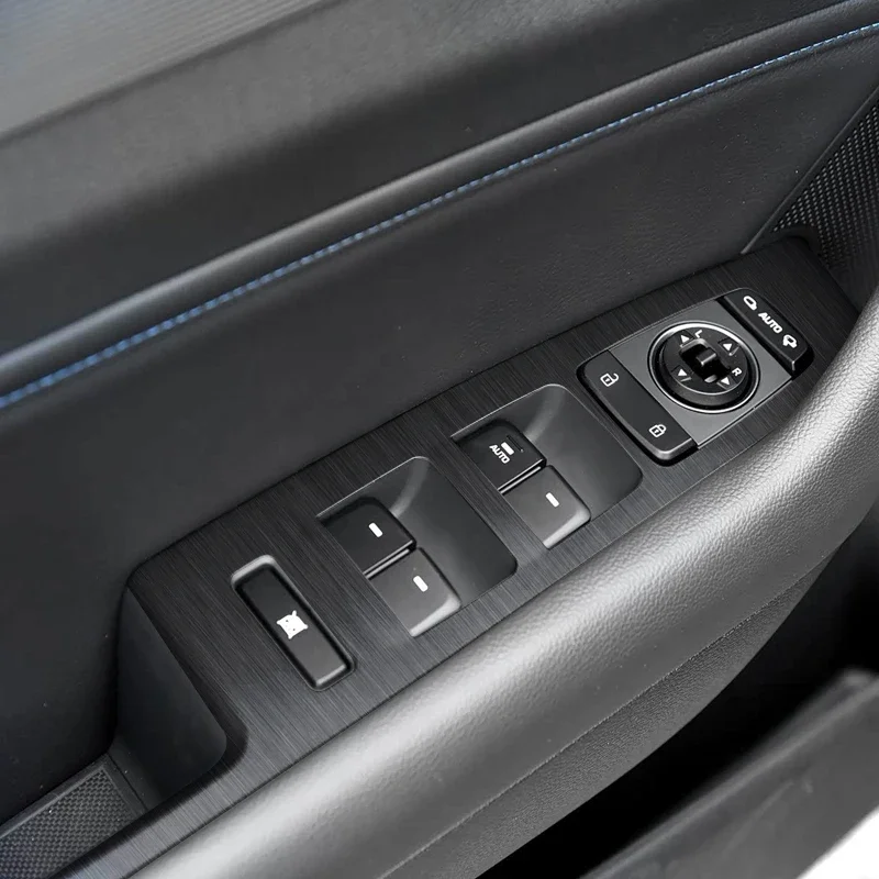 

Car Carbon Interior Sticker Window Lifting Panel Decal Gear Door Protective Film Accessory For Hyundai SONATA LF 2015-2019 LHD