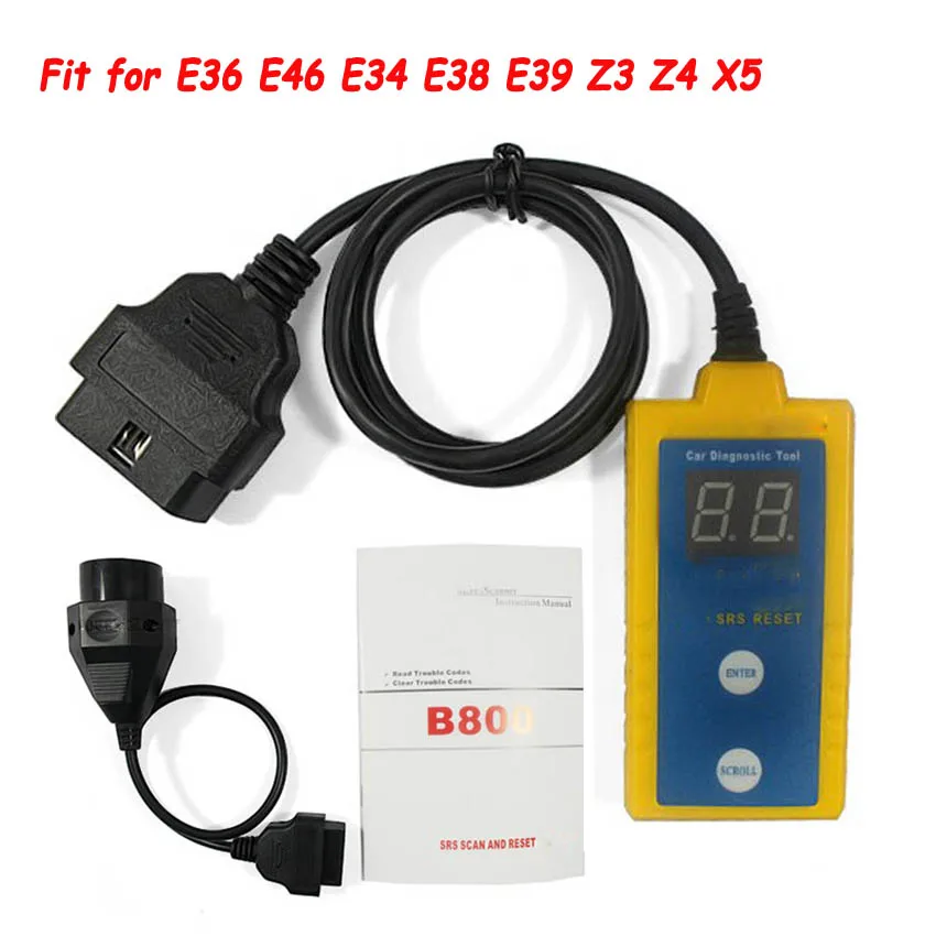 New B800 Professional Auto Airbag Scan Reset Tool OBD2 Interface for BMW Between 1994 and 2003 B 800 Car Diagnostic Scanner