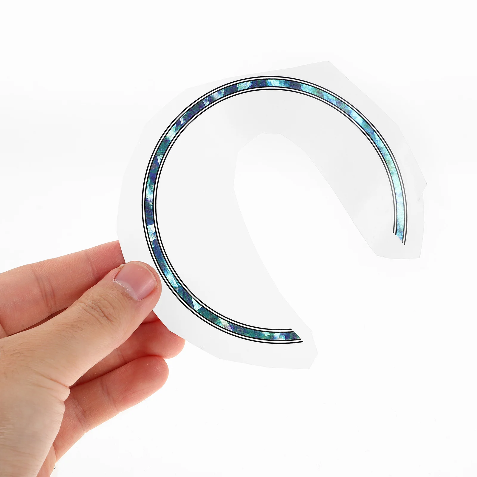 ثلاثية الأبعاد الغيتار ثقب الصوت ملصق السماء الزرقاء روزيت ملصق مائي للإزالة ثقب الصوت الديكور لون التحول تصميم للجيتار الكلاسيكي #5