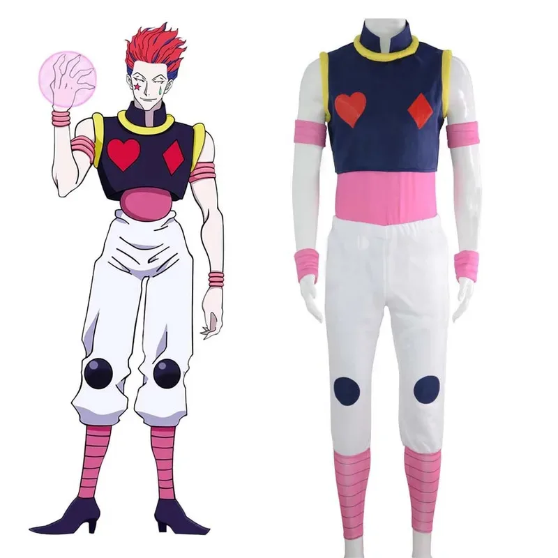 

Anime HUNTER Uniform Vest Pants Outfits Killua Zoldyck HIsoka Cosplay Costumes