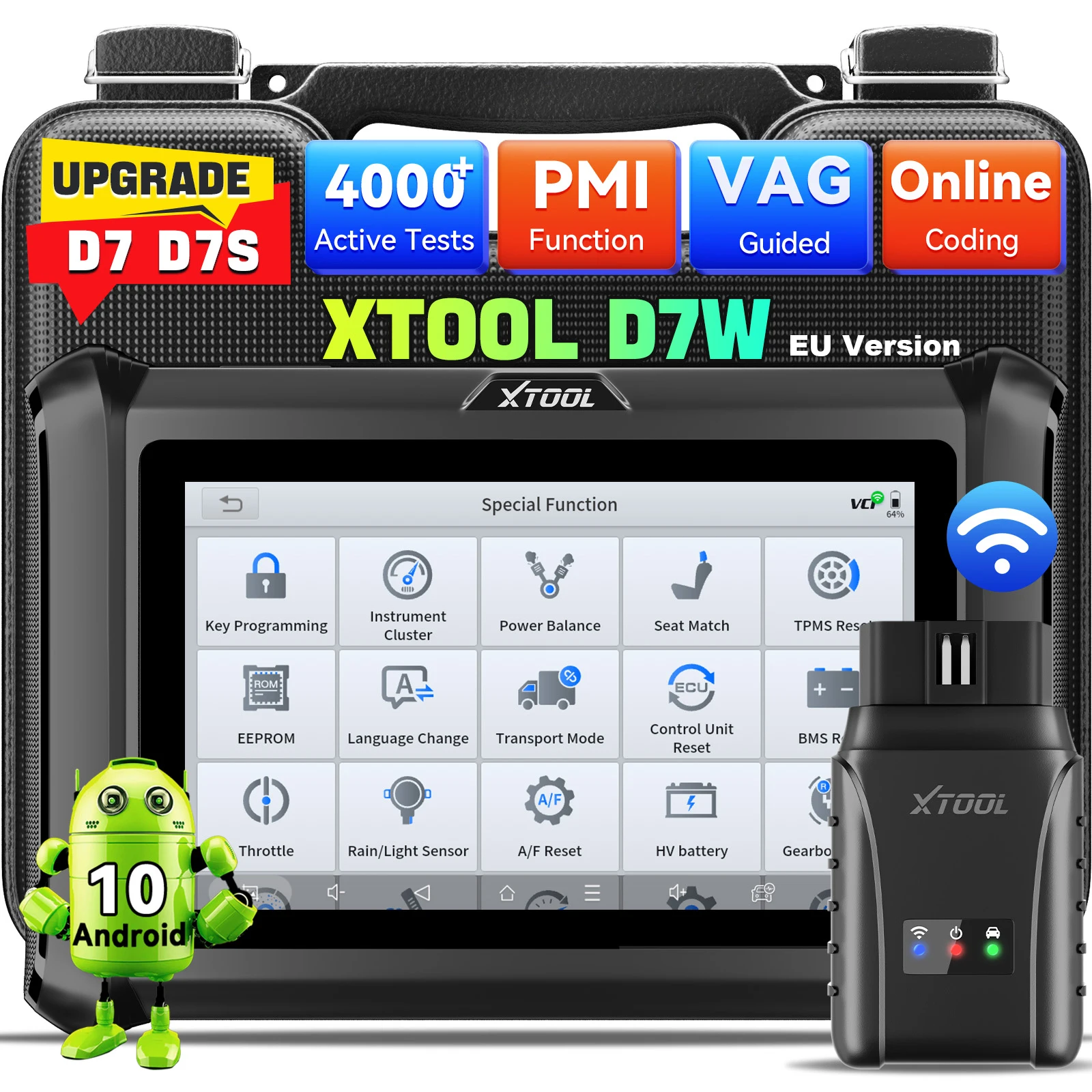 D7W EU Diagnosis Machine Car Key Programmer Xtool D7W EU Car Code Scanner Auto Key Programmer for Cars Universal 2026 NEW