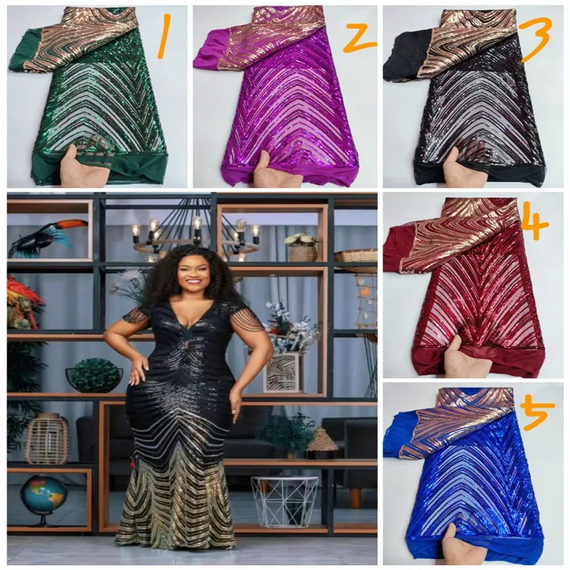 

2023 многоцветная африканская кружевная ткань с 3D цветочным микс Женская одежда для шитья традиционная одежда вечернее платье Королевский синий