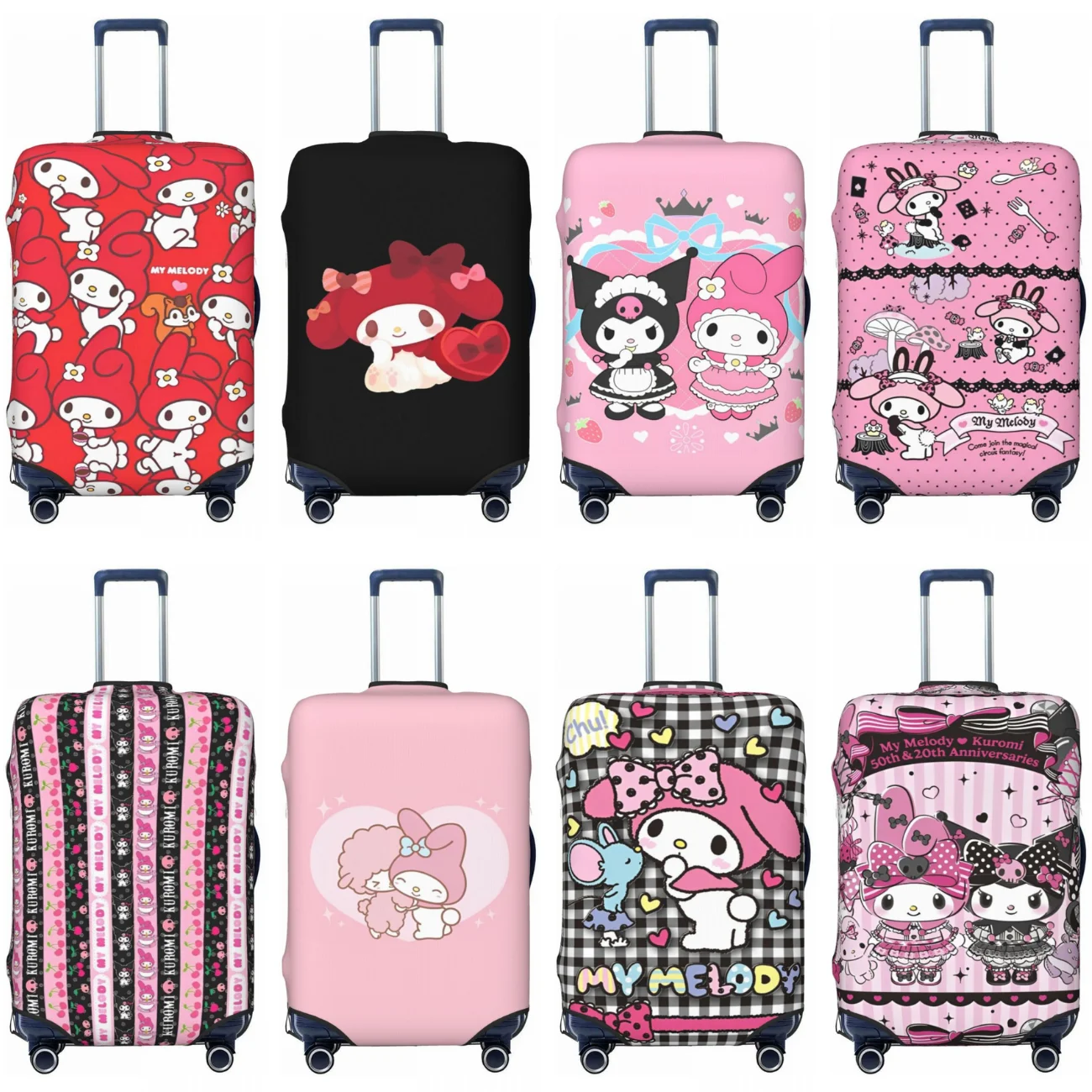 My Melody Sanrio Anime Suitcase Cover Holiday Cute Y2K Manga Fun Luggage Accesories Business Protection