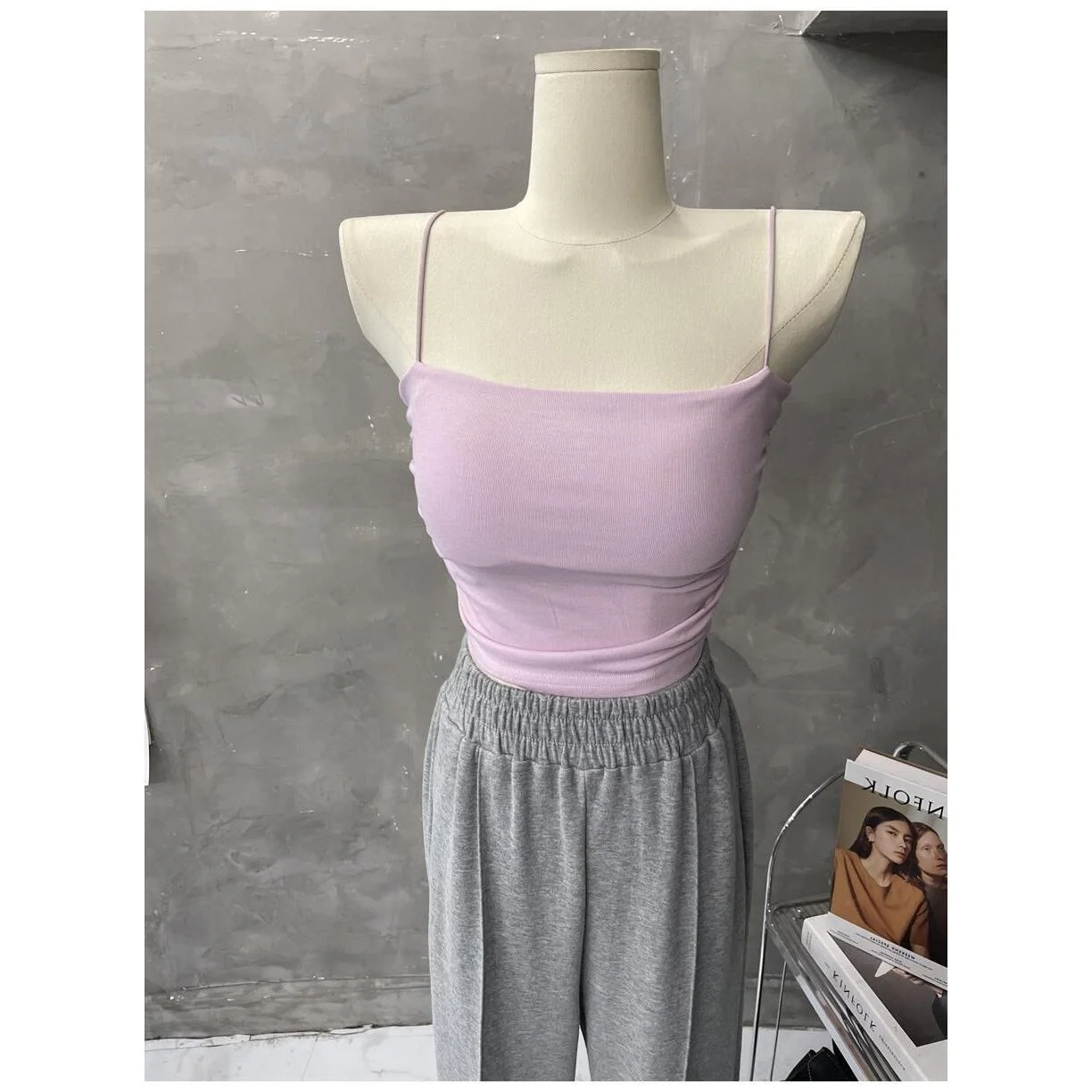 Women's Short Strapless Vest Top Slimming Pad Integrated Outerwear Base Layer Summer   Color Other Material 100%