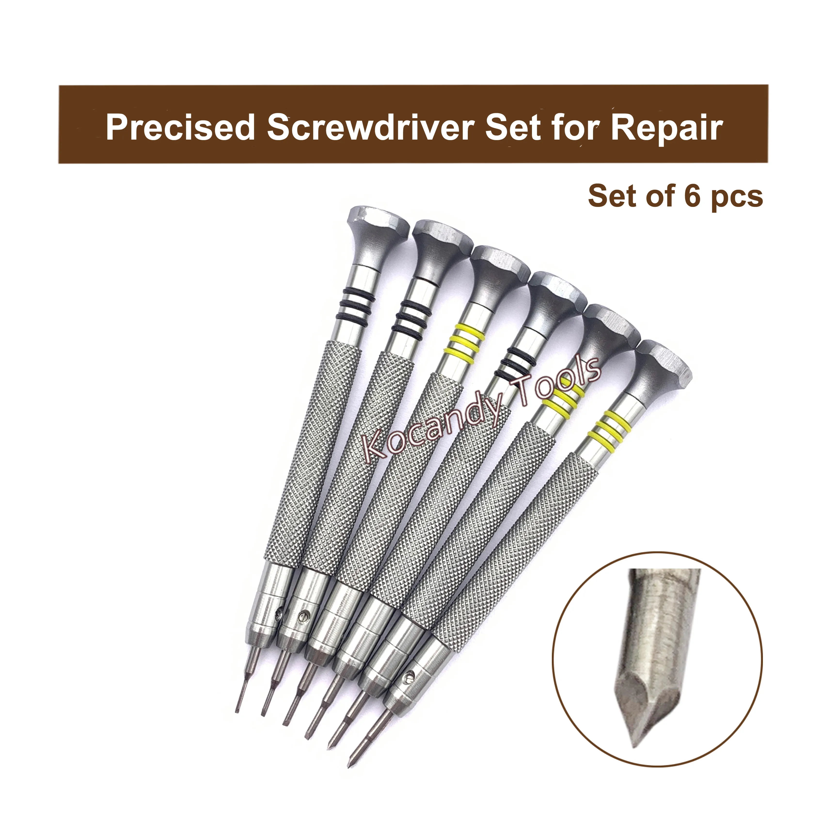 6pcs Precision Stainless Steel Screwdriver Kit Watchmaker Repair Screwdriver Tool for Rolex 3135 2135 Watch Movement