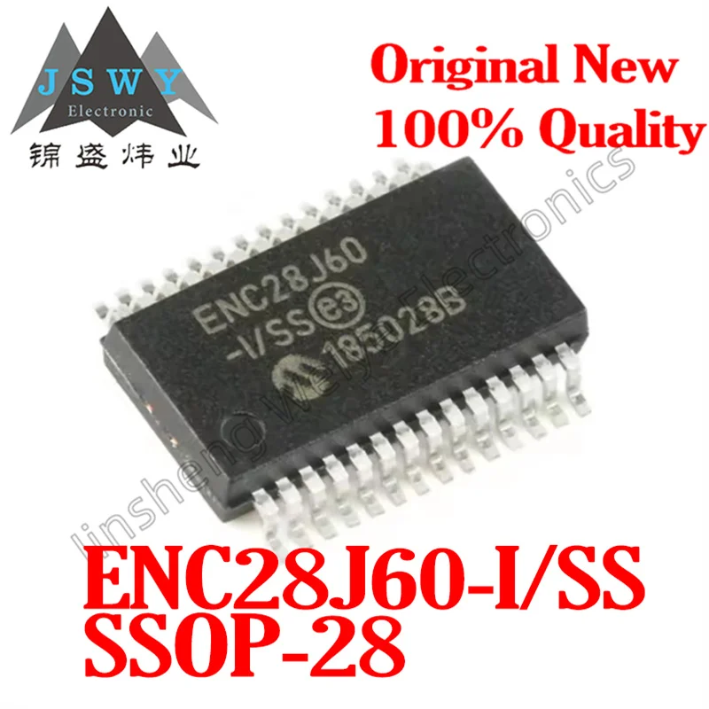 

(2/10 pieces) ENC28J60-I/SS SSOP-28 ENC28J60/SPI interface independent Ethernet controller chip/new original spot Electronic
