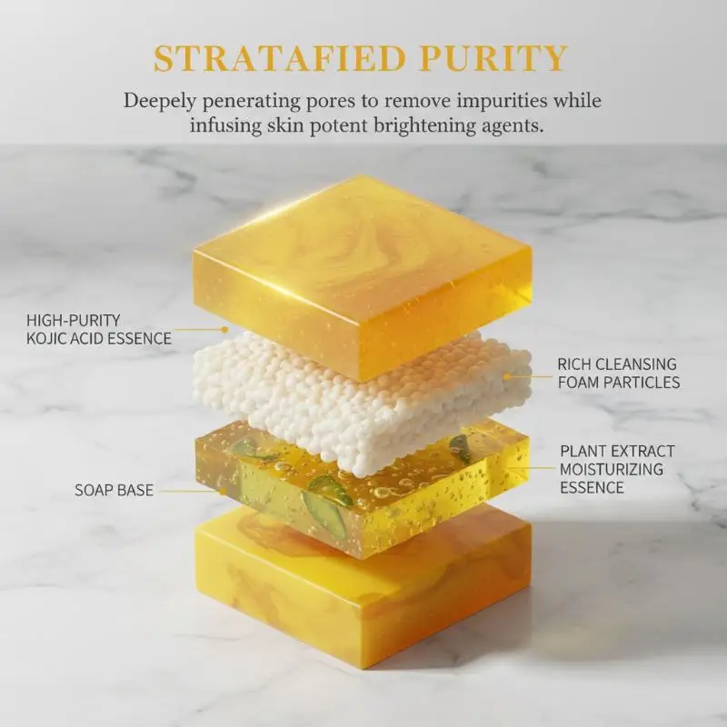 Brightening Whitening Soap for Dark Spots Kojic Acid Based Deep Cleansing Face and Body Moisturizing Anti Pigmentation Solution
