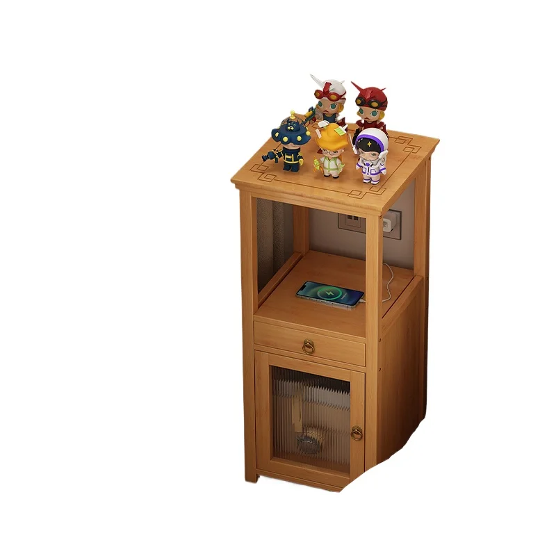 Multi-functional Home Bedroom Furniture Retro Living Room Storage Shelf Simple Bedside Cabinet Children's Space-saving Bookshelf