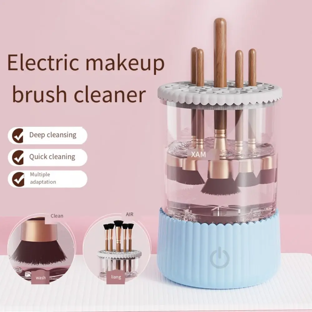 Automatic Electric Makeup Brush Cleaner 3 in 1 5V Beauty Brushes Dryer Quick-dry Rotary Makeup Brush Washing Machine Lazy