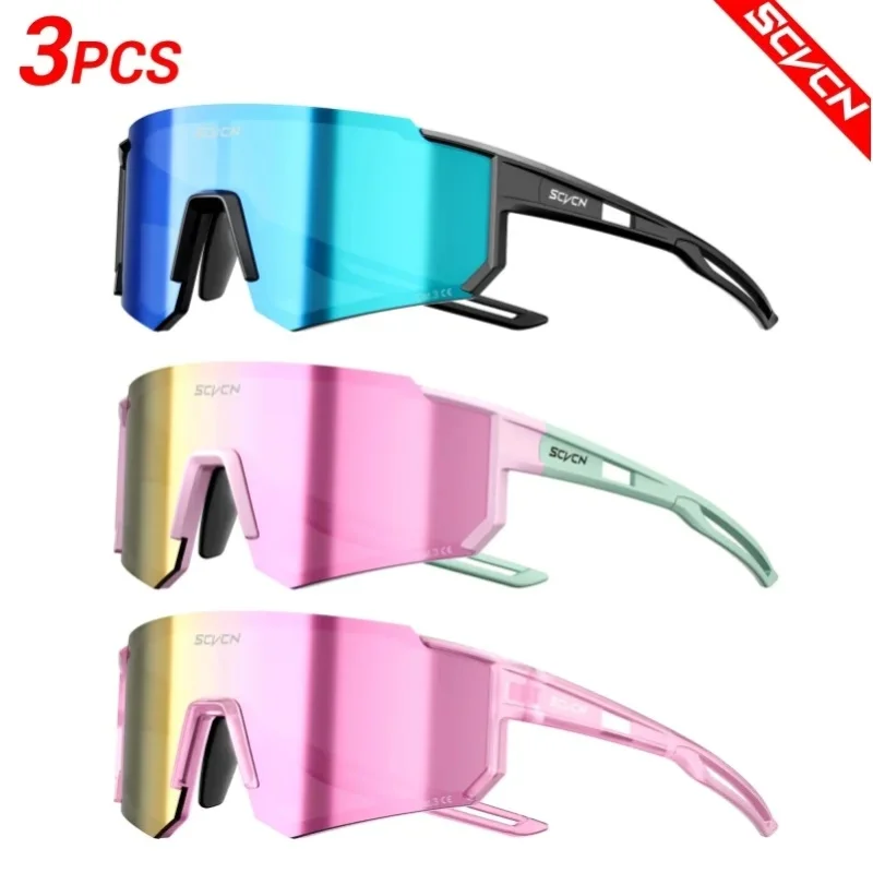 SCVCN Neue Outdoor-Fahrradbrille UV400 Pickleball-Brille Sonnenbrille für Männer Straßenfahrten Fahrradbrille Sport Bergsteigen Frauen Fahrradbrille