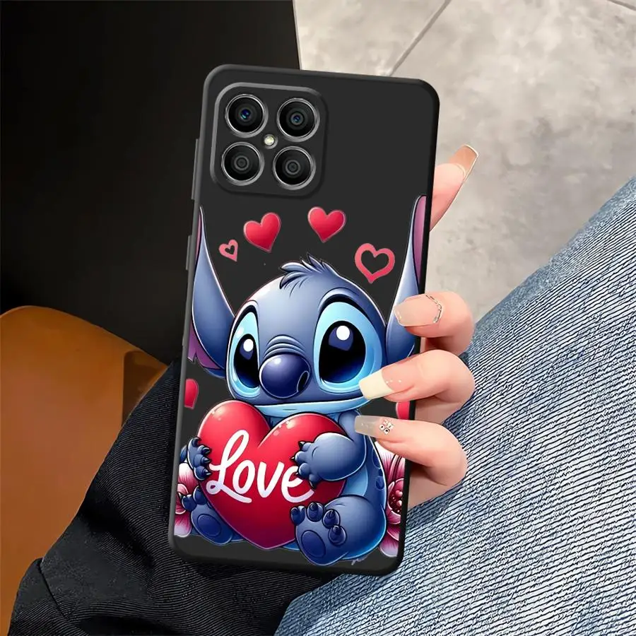เคสสำหรับ Honor 70 X8 8X X9a X7 X7a 90 Lite X9c X9 ฝาหลังโทรศัพท์แบบนิ่ม ลายการ์ตูนดิสนีย์ สติทช์น่ารัก