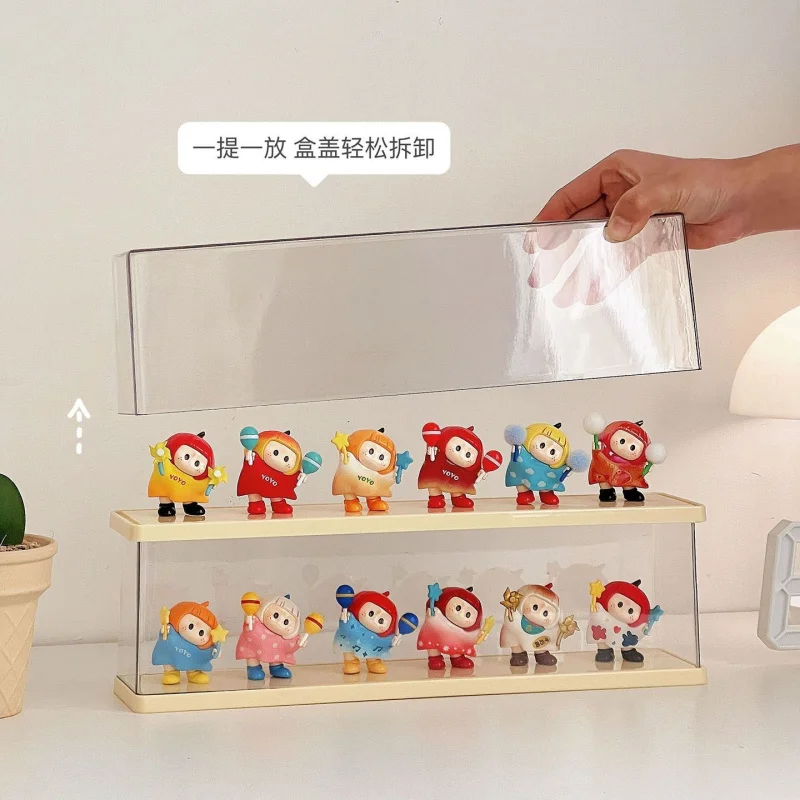 yoyoTransparent acrylic blind box storage display rack, figurine display cabinet, Pop Mart display box