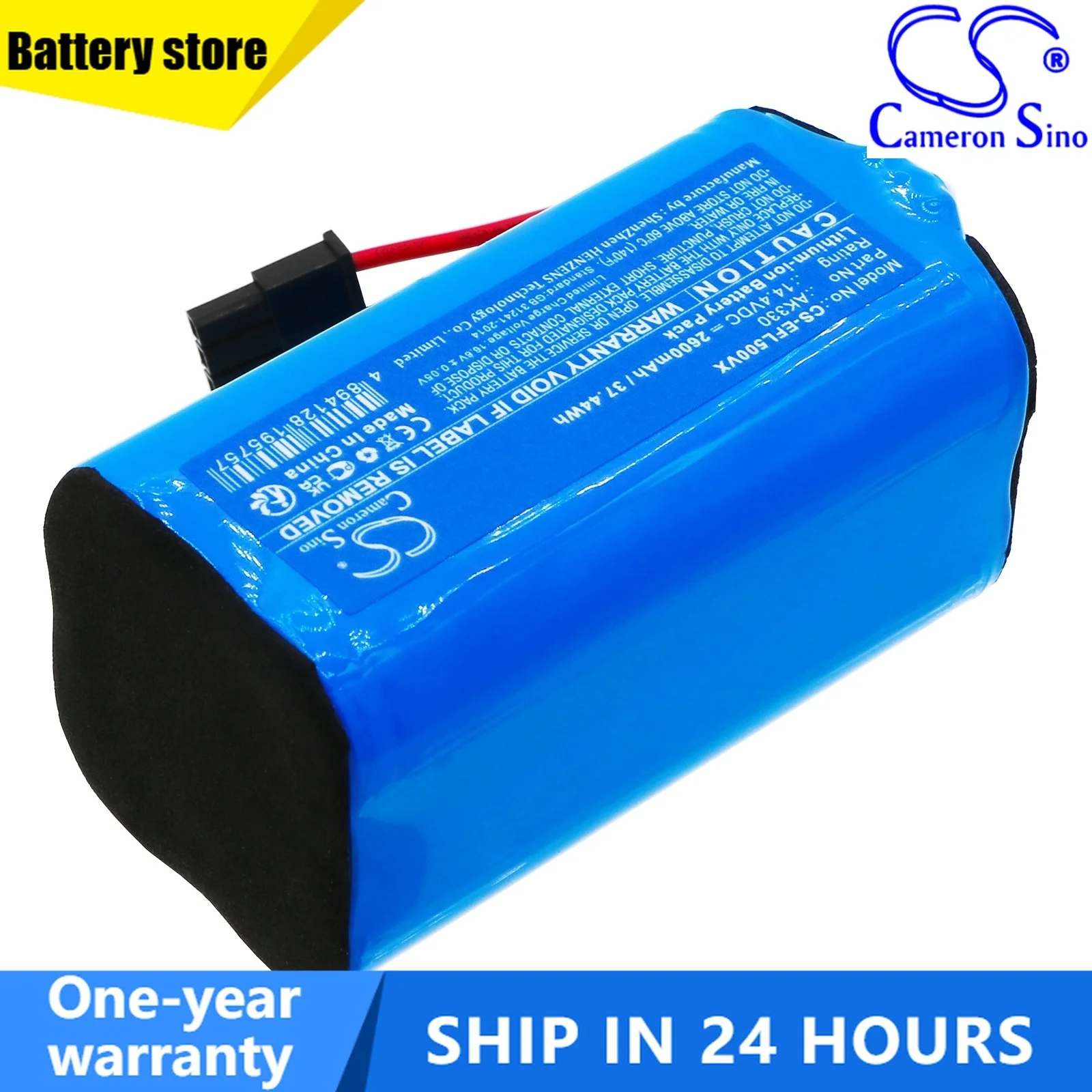 Cameron Sino 14.4V 2600mAh/3350mAh Replacement Vacuum Battery for Lydsto R1 Edge, for Eufy G50 Hybrid T2212 Clean L50 L60 T2265