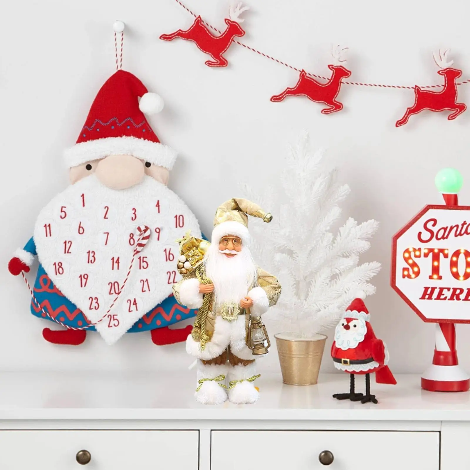 Santa Claus Figurine Christmas Doll 12
