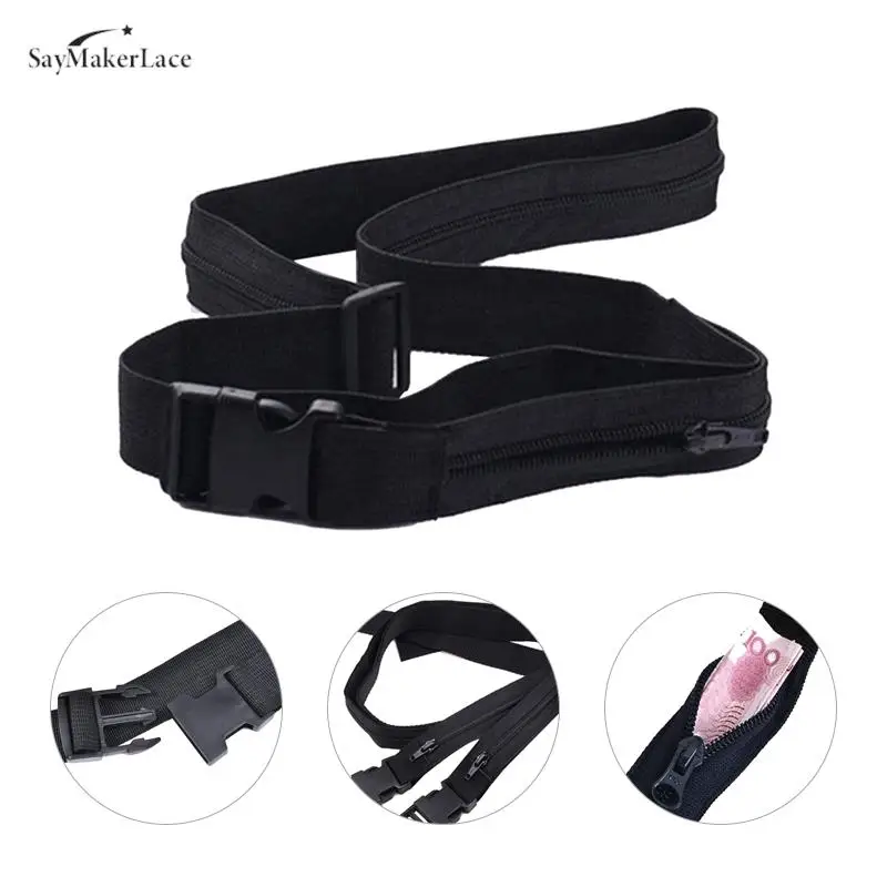 Outdoor Travel Cash Anti-Theft Belt Waist Bag Women Portable Hidden Money Strap Belt Wallet Waist Pack Men Secret Hiding Belt