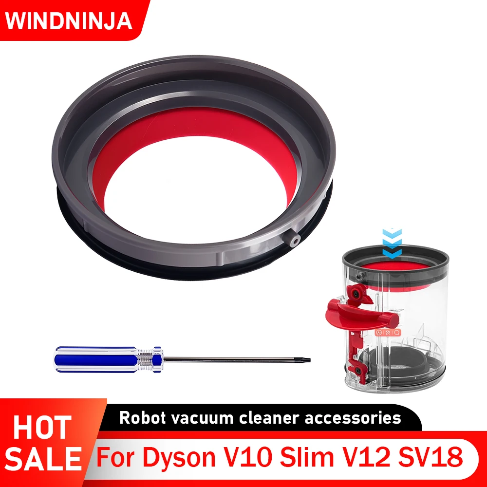 Staubbehälter oben fester Dichtungsring für Dyson V10 Slim V12 SV18 Staubsaugeraufsatz Staubsammelbecher Dichtungsring Zubehör