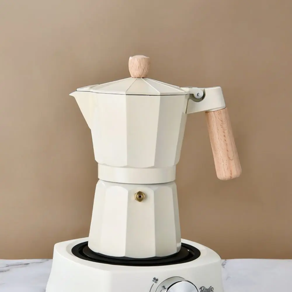 Italian Style Espresso Maker Moka Pot Aluminum Coffee Brewer Octagonal Stovetop Percolator Home Kitchen Supply