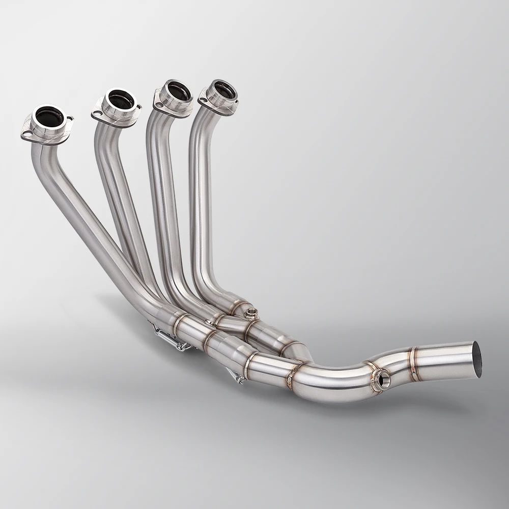 For 2017-2022 YZF-R6 Slip On Exhaust Stainless Steel Split Front Pipe Matched With Original Tail Section
