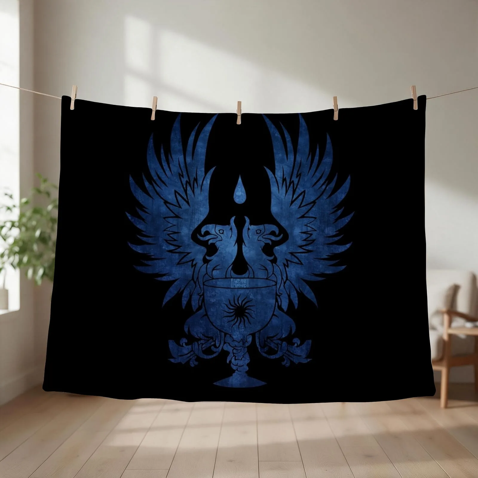 Dragon Age: Grey Warden Blue Throw Blanket couch cozy soft plush fuzzy picnic outdoor blanket