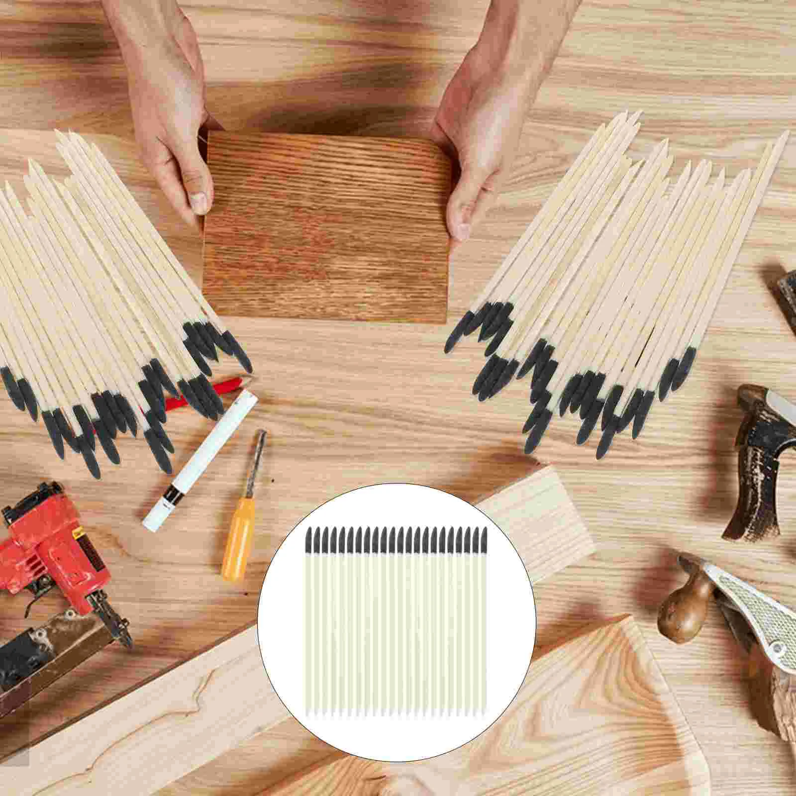 50 Uds varillas de lijado de detalle varillas de lijado de madera de doble punta suministros de carpintería