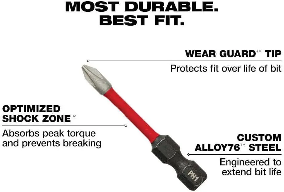 48-32-4094 für Milwaukee Impact Duty Driver Bit Set – 80-PC X3