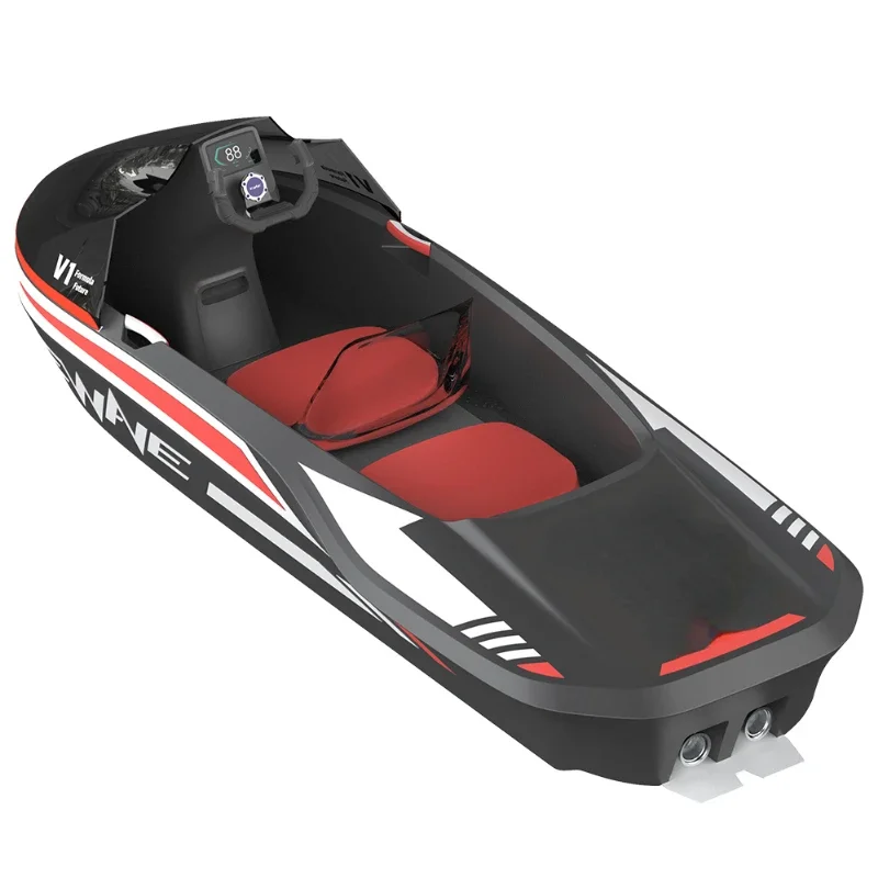 Water Mini Day Cruiser Catamaran Remote Control Boat Kart Jet Ski Motor Fishing Electric Boat