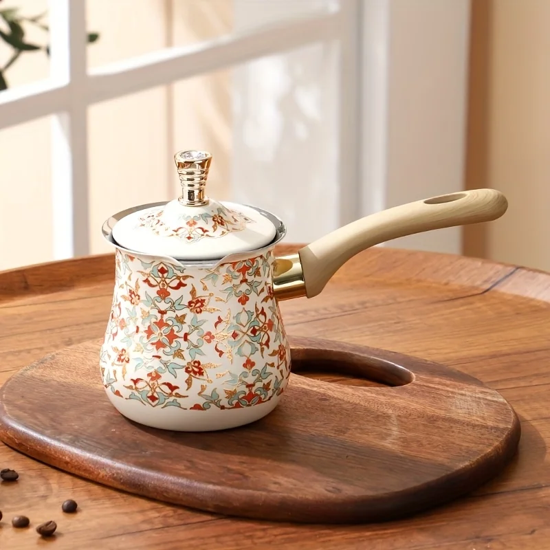 550ml Vintage Tea Pot Coffeeware Maker for Tea Chocolate Butter Milk Essential for Coffee Bar Accessories Kitchen Decoration