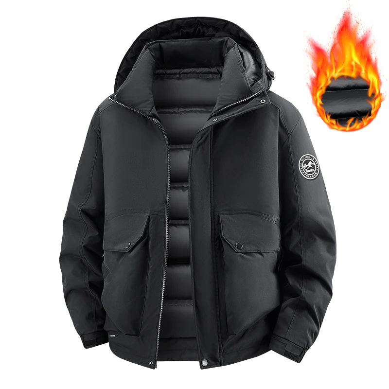 هذه السترة المصنوعة من القطن الصوفي المريح للزوجين هي ملابس عمل خارجية دافئة ومقاومة للبرد للأزواج للتدفئة في الخريف