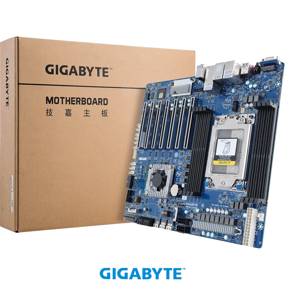 giga byte MC62-G40 Server Workstation Mainboard AMD Threadripper Processor WRX80 Chipset Dual 10GbE DDR4 Memory Motherboard