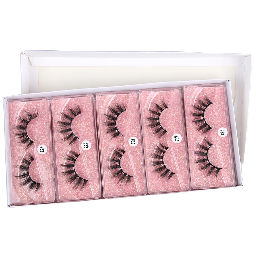 Wholesale 3D Faux Mink Eyelashes 1020/30 Pairs Handmade Lashes Volume Natural Soft Mink Lashes Beauty Makeup Tools In Bulk