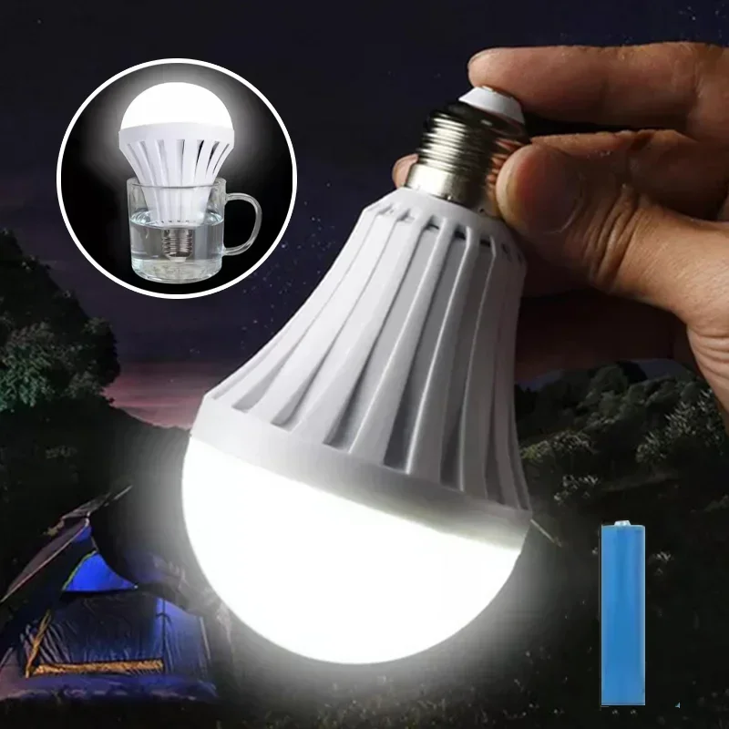 

LED Emergency Lamps Outdoor Camping Light Bulb E27 Rechargeable Lamp 220V Light 7W 9W 12W 15W Emergency Lighting Bulb Equipment