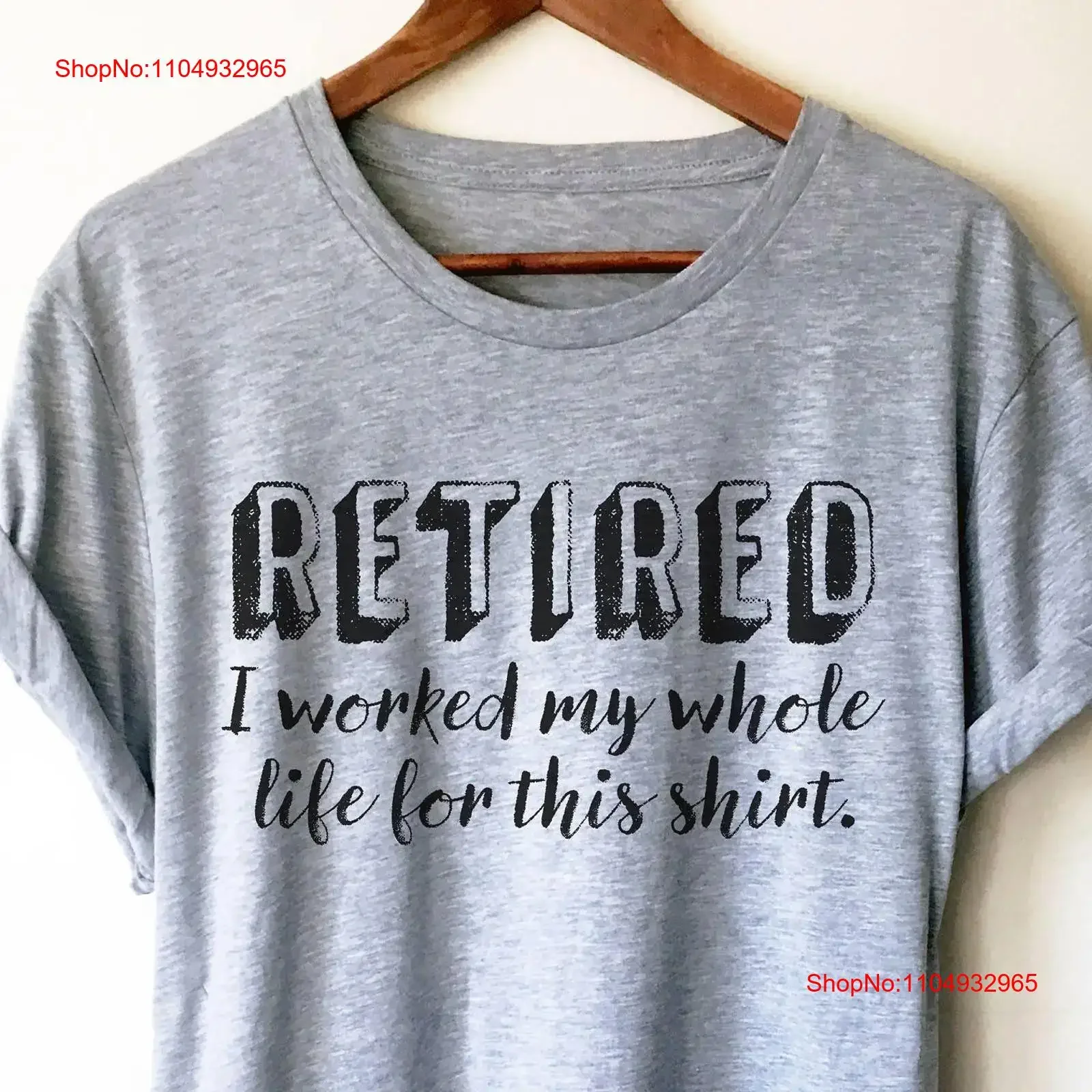 

Retired I Worked My Whole Life For This T Shirt RetiremenT gift vintage Washed homme Slightly fashion Stylish Versatile Soft