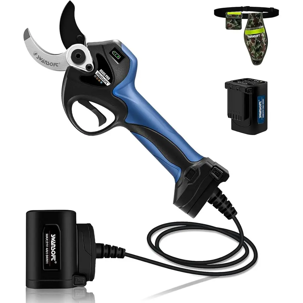 

Electric Pruning Shears, 1.57 inch Cutting Diameter Cordless Electric Pruners Shears Battery Powered, 1050W Tree Branch Pruner w